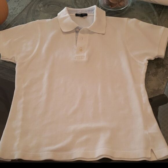 burberry Women's Solid White Golf Polo Shirt - Picture 2 of 4